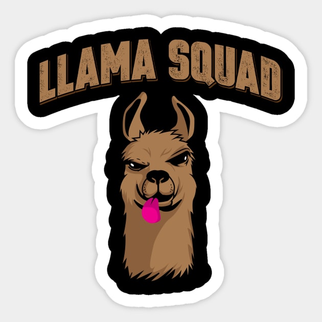 'Llama Squad' Llama Lover Gift Sticker by ourwackyhome